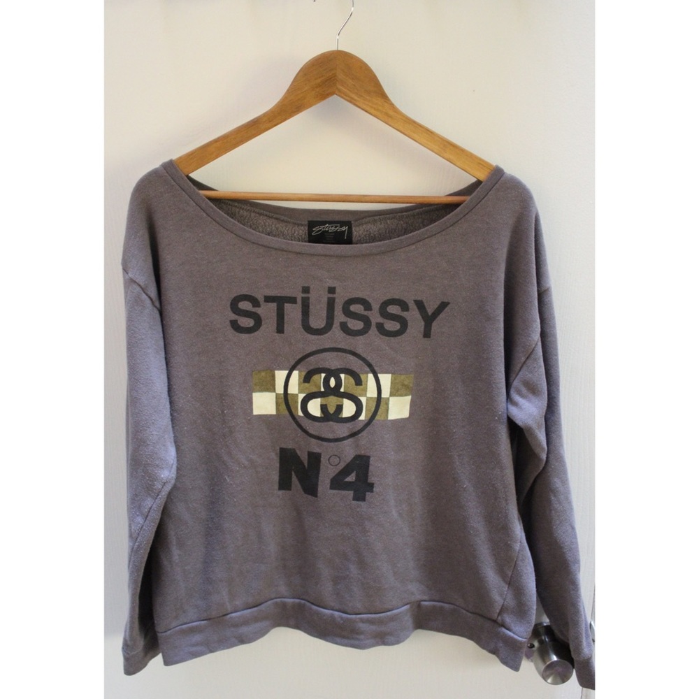 Stussy No4 Off-Shoulder Sweatshirt
